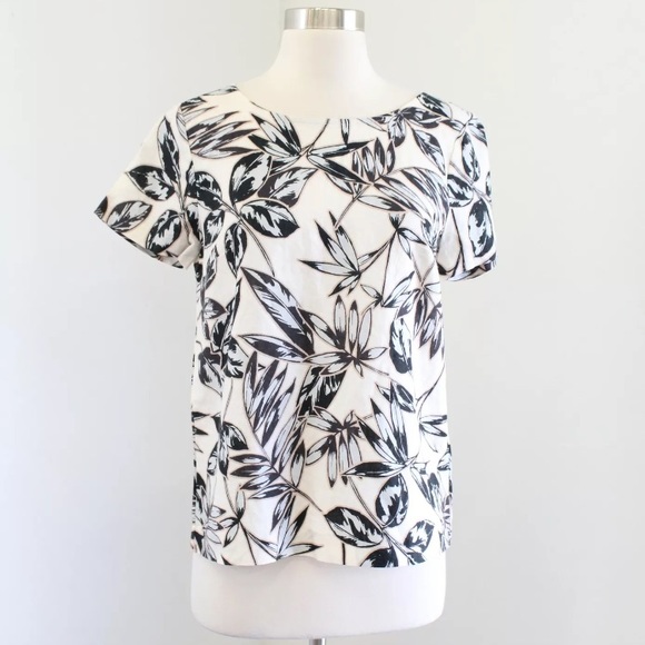 J. Crew Factory Tops - NWT J Crew Floral Cotton-Linen T-Shirt